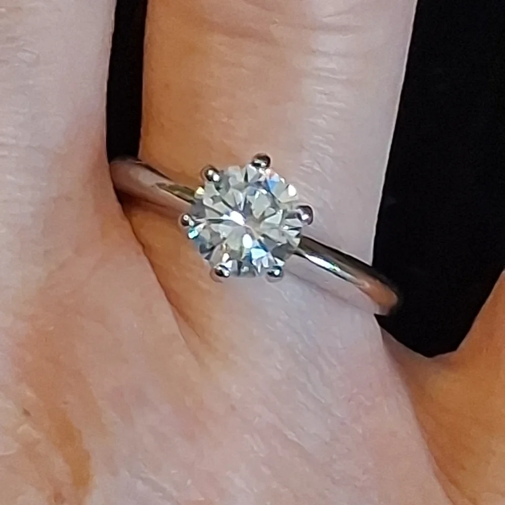 Sterling Silver CZ Solitaire Ring Size 11
